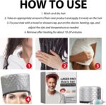 ⁦قبعة كهربائية ساخنة للعناية بالشعر مقاومة للماء ومضادة للكهرباء والتحكم في درجة الحرارة ومقاومة للماء، اداة العناية بالشعر وتصفيفه⁩ - الصورة ⁦4⁩