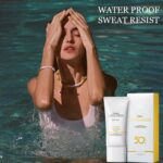 ⁦مرطب للوجه بعامل حماية من الشمس 50 من جراجرا، كريم شمس بعامل حماية من الشمس 50، واقي من الشمس للوجه بعامل حماية من الشمس 50، مقاوم للماء والعرق، حماية كاملة من الشمس، للحماية من الاشعة فوق البنفسجية⁩ - الصورة ⁦6⁩