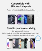 ⁦حامل جوال للسيارة من مازر ويلر لسيارة لاند روفر ديفندر 2022-2025، مشبك ثابت للشاشة 11.4 انش، حامل موبايل دوار 360 درجة متوافق مع ماج سيف، حامل جوال لا يؤثر على فتحة التهوية⁩ - الصورة ⁦8⁩