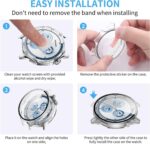 ⁦جراب حماية من ازوني مع شاشة حماية من الزجاج المقسى، جراب حماية رفيع للغاية ومقاوم للخدش لساعة هواوي جي تي 5 مقاس 46 ملم (شفاف + اسود)⁩ - الصورة ⁦7⁩