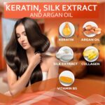 ⁦بيليسو مجموعة شامبو وبلسم بالكيراتين - علاج عميق خالٍ من الكبريتات بزيت الارجان المغربي - مضاد للتجعد للشعر الجاف ولمعان اضافي⁩ - الصورة ⁦3⁩