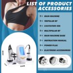 ⁦جهاز نحت الجسم من كيو اس جولي، جهاز تنحيف الجسم مع سبا منزلي للعناية بالبشرة مع 3 رؤوس تدليك يستخدم للوجه والذراع والخصر والبطن والساق والورك⁩ - الصورة ⁦2⁩