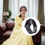 ⁦سوار من الستانلس ستيل من دوماما - متوافق مع اي ووتش 42/44/45/49 ملم - سوار بديل معدني ممتاز - تصميم انيق ومتين - سهل التركيب - الساعة غير متضمنة⁩ - الصورة ⁦5⁩