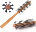 فرشاة دائرية صغيرة للشعر القصير من ساكون، مشط دوار للشعر القصير المجعد، مشط دائري لتجفيف الشعر، فرشاة تصفيف الشعر كويف رولر لتصفيف الشعر في صالونات التجميل للشعر الرقيق للنساء والرجال