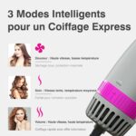 ⁦كينسي بيوتي فرشاة مجفف الشعر 4 في 1، فرشاة مجفف الشعر بقوة 1200 واط مع مجفف ومموِّج الشعر ورأسي فرشاة قابلين للتبديل، مجفف شعر بثلاث سرعات مختلفة⁩ - الصورة ⁦4⁩