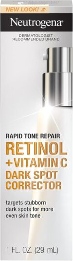 ⁦نيوتريجينا سيروم تصحيح البقع الداكنة من رابيد تون ريبير مع حمض الهيالورونيك والريتينول وفيتامين سي، مصل الريتينول اليومي المضاد للتجاعيد ومصحح البقع الداكنة لتفتيح وتوحيد اللون، 1 اونصة⁩ - الصورة ⁦7⁩