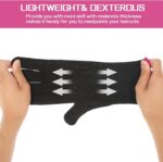 ⁦GraGra زوج واحد من القفازات الاحترافية المقاومة للحرارة، قفازات حماية اليد العازلة للحرارة، حماية اليد الحرارية لتصفيف الشعر ومنع الحرارة، لمكواة التجعيد والمكواة المسطحة قفازات مقاومة للحرارة، حافة⁩ - الصورة ⁦7⁩