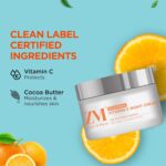 ⁦كريم ليلي بفيتامين سي من زين اند ميزا 50 جرام | كريم لتفتيح وترطيب الوجه بفيتامين سي وزبدة الشيا والمورومورو | يتلاشى البقع الداكنة • مرطب • حلال ونباتي • خالي من المواد الكيميائية⁩ - الصورة ⁦4⁩