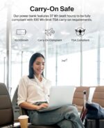 ⁦بلكن شاحن محمول، باور بانك رفيع بمنفذ USB-C 10000mAh مع منفذي USB-C وشاشة بطارية رقمية، شحن 20 واط لايفون 16 و15 بلس وبرو ماكس وسامسونج جالكسي اس 25 واس 24 وبكسل 9 وايباد وغيرها⁩ - الصورة ⁦9⁩