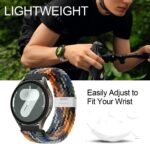 ⁦مجموعة أساور ساعة يد كلاسيكية مضفرة مقاس 20 ملم من اكس ام يو اكس اي، متوافقة مع ساعة سامسونج جالكسي 7 6 كلاسيكية مقاس 43 ملم 47 ملم / ساعة جالكسي 5 برو 45 ملم، سوار ساعة نايلون بديل بحلقتين لساعات⁩ - الصورة ⁦2⁩