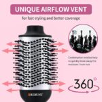 ⁦ريبون RE-2126B مصفف شعر 1300 واط بإيقاف تشغيل تلقائي عند ارتفاع درجة الحرارة، شعيرات مفرزة خالية من التشابك، رؤوس مدببة مع ثلاثة إعدادات للهواء البارد والساخن⁩ - الصورة ⁦6⁩