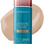 واقي شمس فيس شيلد فليكس بعامل حماية من الشمس 50 يوفر حماية كاملة بتركيبة أكسيد الزنك من كولور ساينس، 1.8 اونصة سائلة، لون فاتح