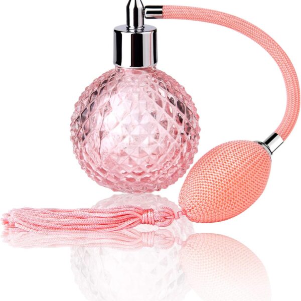 لاموتور زجاجة بخاخ عطر فينتاج سعة 100 مل، زجاجة عطر كلاسيكية قابلة لاعادة الملء مع شرابة طويلة