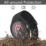 ⁦جراب ساعة متوافق مع ساعة سامسونج جالاكسي 5 برو، مناسب لملحقات ساعة جالكسي 5 برو، غطاء حماية كامل من البولي يوريثين الحراري الناعم مع شاشة HD مدمجة (5 قطع، 45 ملم)⁩ - الصورة ⁦5⁩