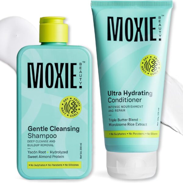 مجموعة شامبو وبلسم من موكسي بيوتي | شامبو تنظيف لطيف 200 مل وبلسم فائق الترطيب 175 مل | ثنائي الشطف واللمعان | خالي من الكبريتات