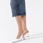 ⁦موسترين حذاء بكعب صغير للنساء بحزام خلفي ومقدمة مغلقة ومقدمة مدببة لحفلات الزفاف والحفلات والتنقل⁩ - الصورة ⁦9⁩