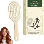 مشط توحيد الشعر الجديد 2026 من لوكسفيريا، فرشاة شعر مرنة لفك تشابك الشعر، شعيرات مرنة ناعمة مضادة للكهرباء الساكنة للشعر الرطب والجاف، تصميم حلزوني فريد من نوعه لازالة التشابك (B)