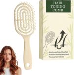 مشط توحيد الشعر الجديد 2026 من لوكسفيريا، فرشاة شعر مرنة لفك تشابك الشعر، شعيرات مرنة ناعمة مضادة للكهرباء الساكنة للشعر الرطب والجاف، تصميم حلزوني فريد من نوعه لازالة التشابك (B)