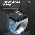 ⁦خاتم ذكي للتسبيح والذكر من أوبست للنساء والرجال، للصلاة الإسلامية، تذكير بتوقيت الصلاة بالاهتزاز، عداد للتسبيح، خاتم ذكي مع بلوتوث، 22 ملم، تحكم عبر التطبيق، USB⁩ - الصورة ⁦2⁩