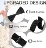 ⁦سوار للكاحل والذراع متوافق مع ساعة ابل 49 ملم 46 ملم 45 ملم 44 ملم 42 ملم 41 ملم 40 ملم 38 ملم، سوار يد نايلون جيد التهوية لساعة اي ووتش اس اي الترا سلسلة 10 9 8 7 6 5 4 3 2 1، حزام كاحل قابل للتمدد⁩ - الصورة ⁦2⁩