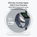 ⁦انكر قاعدة شحن لاسلكية 3 في 1، متوافقة مع شاحن ماج سيف، حامل لاسلكي 15 واط معتمد من كيو اي 2، لايفون 17/16، ايربودز برو، ابل ووتش الترا (شاحن USB C وكابل متضمن)⁩ - الصورة ⁦5⁩