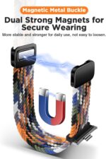 ⁦سوار بديل مضفر مرن وقابل للتعديل متوافق مع ساعة ريدمي ووتش 5، سوار معصم رياضي من النايلون متوافق مع ساعة شاومي الذكية باند 9 برو/ 8 برو⁩ - الصورة ⁦7⁩