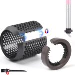 غطاء فلتر خارجي عريض بديل لمصفف الشعر دايسون اير راب HS01 HS05 مع فرشاة تنظيف فلتر مغناطيسية، قطع غيار قفص فلتر مغناطيسي من دبليو واي دبليو واي