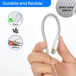 ⁦كيبل USB C 3 في 2 لشاحن ساعة ابل/ايفون 16/لايتنينج، سلك كابل شحن متعدد، شاحن لاسلكي مغناطيسي، اساسيات التخييم والعطلات (6 قدم)⁩ - الصورة ⁦4⁩