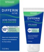 ديفيرين غسول وجه لحب الشباب مع 10% بنزويل بيروكسيد، منظف رغوي لحب الشباب فائق القوة بدون وصفة طبية، علاج حب الشباب سريع المفعول للوجه والجسم، 5 اونصة