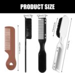 ⁦3 قطع من فرشاة اللحية للرجال، 2 قطعة فرشاة تنظيف حلاقة و1 مشط محمول، فرشاة الحلاقة، مجموعة فرش اللحية، لوازم الحلاقين، فرشاة تنظيف الحلاقين للمنزل وصالونات التجميل⁩ - الصورة ⁦6⁩