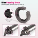 ⁦غطاء فلتر خارجي عريض بديل لمصفف الشعر دايسون اير راب HS01 HS05 مع فرشاة تنظيف فلتر مغناطيسية، قطع غيار قفص فلتر مغناطيسي من دبليو واي دبليو واي⁩ - الصورة ⁦7⁩