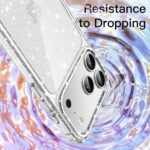 ⁦جيتك جراب لامع لموبايل ايفون 17 برو 6.3 انش، غطاء ممتص للصدمات بتصميم لامع لطيف للنساء والفتيات (شفاف)⁩ - الصورة ⁦5⁩