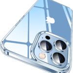 كيس كو جراب شفاف لموبايل ايفون 13 برو ماكس، [تقنية لا يصفر] [حماية من الدرجة العسكرية] جراب رفيع شفاف للنساء والرجال لموبايل ايفون 13 برو ماكس 6.7 بوصة، شفاف