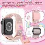 ⁦اساور قابلة للتمدد من سيلاكور متوافقة مع سوار ساعة ابل 38 ملم 40 ملم 41 ملم 42 ملم 44 ملم 45 ملم 46 ملم 49 ملم، سوار ناعم مرن لامع لسلسلة اي ووتش 10 9 8 7 6 5 4 3 SE SE2 SE3 للبنات والاولاد⁩ - الصورة ⁦4⁩