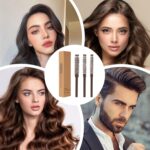 ⁦مجموعة امشاط احترافية دائرية لتصفيف الشعر والشارب للرجال والنساء - ادوات تصفيف الشعر واللحية لتجعيد الشعر وتكثيف وتشكيل اللحية وتنعيمها ورفعها وتصفيفها⁩ - الصورة ⁦4⁩