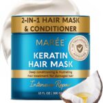 قناع الشعر للشعر التالف من ماري - بلسم علاج بالكيراتين - قناع ترطيب عميق للغاية، مرطب واصلاح، كيراتينا ماسكاريا بارا ال كابيلو