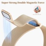 ⁦جيك سوار معدني متوافق مع ساعة جالكسي 8 باند 40 ملم 44 ملم / ساعة جالكسي 8 كلاسيك 46 ملم، سوار مغناطيسي بحلقة ميلانو من الستانلس ستيل لساعة سامسونج 8 للرجال والنساء⁩ - الصورة ⁦3⁩