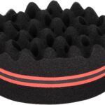 كريفوكت مشط ملفوف افريقي، اسفنجة شعر بفتحات كبيرة، فرشاة اسفنجية ناعمة للشعر للرجال والنساء لتجعيد الشعر