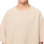 ⁦R&B Boys 125-1071TB705-4 Textured Oversized T-Shirt with Crew Neck and Short Sleeves⁩ - الصورة ⁦5⁩