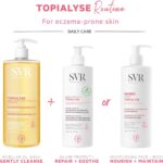 ⁦اس في ار غسول بزيت ميسيلار للوجه والجسم والشعر من توبياليز، ترطيب لمدة 24 ساعة، منظف استحمام/دش مستحلب ومهدئ للبشرة الجافة جداً والحساسة والمعرضة للاكزيما، لجميع الاعمار (1 لتر)⁩ - الصورة ⁦7⁩