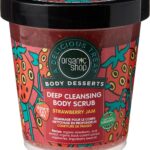 مقشر للجسم من اورجانيك شوب ديسيرتس برائحة مربى الفراولة للتنظيف العميق، 450 مل