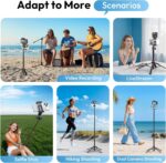 ⁦ULANZI New MT-44 B Extendable Phone Tripod, Four-Leg Tripod, 59" Selfie Stick Vlog Stand with 2 in 1 Phone Clip, Black⁩ - الصورة ⁦8⁩