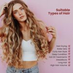 ⁦ملحق مجفف الشعر بغطاء للرأس، قبعة ترطيب عميق كبيرة جداً قابلة للتعديل مع حزام مطاطي، قبعة حرارية احترافية للتجفيف لعناية وتصفيف الشعر الطبيعي المجعد المُتنوع الملمس⁩ - الصورة ⁦5⁩