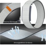 ⁦الرحلة الجديدة سوار حلقي من النايلون متوافق مع سوار امازفيت هيليو، سوار رياضي ناعم جيد التهوية مع تصميم تراكب لسوار امازفيت هيليو، جهاز تتبع اللياقة البدنية⁩ - الصورة ⁦5⁩