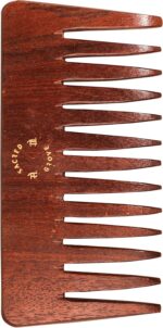 مشط خشبي لفك تشابك الشعر من ساكريد جروف | مشط باسنان عريضة | يساعد على منع التجعد | 47 غرام