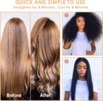 ⁦شنتيوي مشط ساخن لفرد الشعر - شنتيوي مشط كهربائي لفرد الشعر لشعر الأمريكيين الأفارقة والشعر المستعار، مشط ضغط محمول لفرد الشعر مضاد للحروق⁩ - الصورة ⁦6⁩