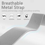 ⁦سوار معدني لساعة هواوي فيت 4/3 من جينهيك، سوار من الستانلس ستيل قابل للتعديل مع مشبك مغناطيسي لساعة هوا وي 4/3 للرجال والنساء⁩ - الصورة ⁦5⁩