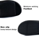 ⁦شبشب منزلي مريح للرجال بتصميم مفتوح عند الاصابع مصنوع من الميموري فوم، شبشب داخلي مريح سهل الارتداء وجيد التهوية ومضاد للانزلاق وناعم وخفيف الوزن لغرفة النوم والمنزل⁩ - الصورة ⁦2⁩