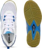 ⁦يونيكس حذاء تنس الريشة V100-i | صنع في الهند | مثالي لتنس الريشة والاسكواش وتنس الطاولة والكرة الطائرة | نعل لا يترك علامات | وسادة ترو | شكل ارجو | هيكساجريب |⁩ - الصورة ⁦4⁩