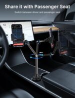 ⁦حامل جوال للسيارة من جيسوكس - حامل موبايل معدني بذراع طويل وثابت للغاية لحوامل الأكواب في السيارة - حامل جوال قابل للتعديل لجوال ايفون وسامسونج وجوجل⁩ - الصورة ⁦4⁩